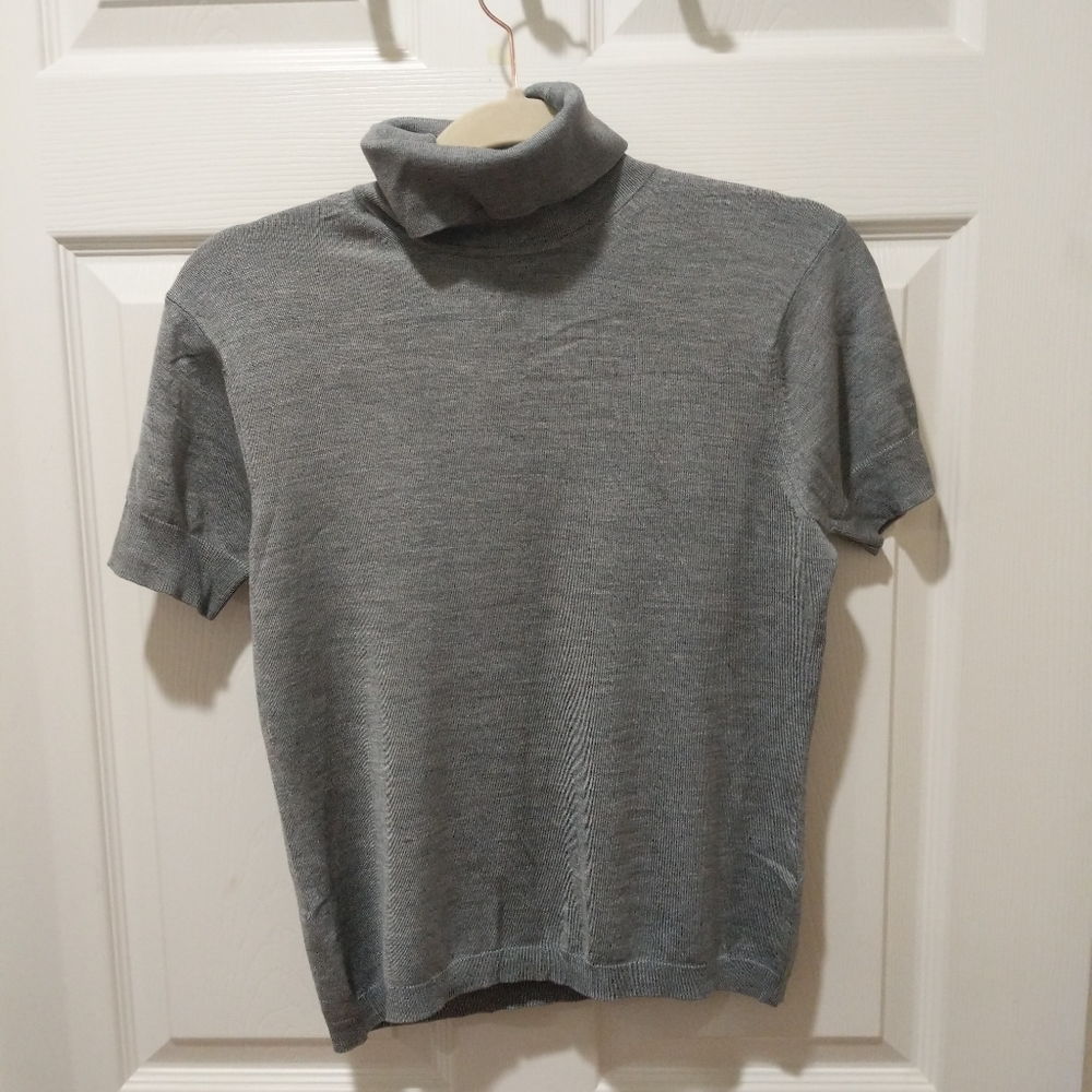 R Banana Republic silk turtleneck hippie yuppie Y2K vintage